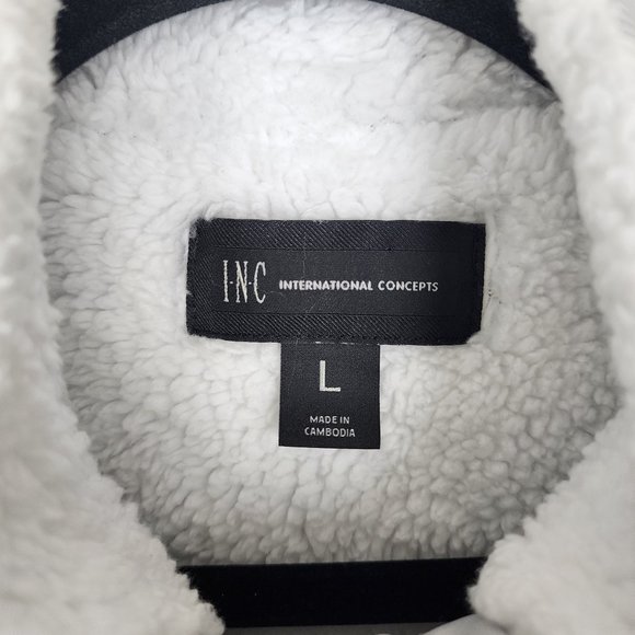 International Concepts INC Sherpa Lined Quilted Diamond Mens Large Gray Vest - Picture 7 of 12